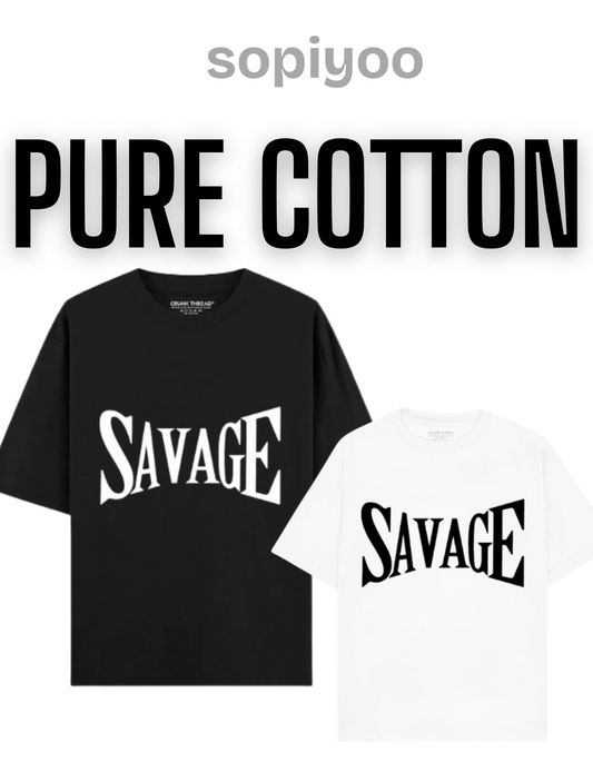 SAVAGE Oversized T-Shirt – Bold Streetwear by SOPIYOO