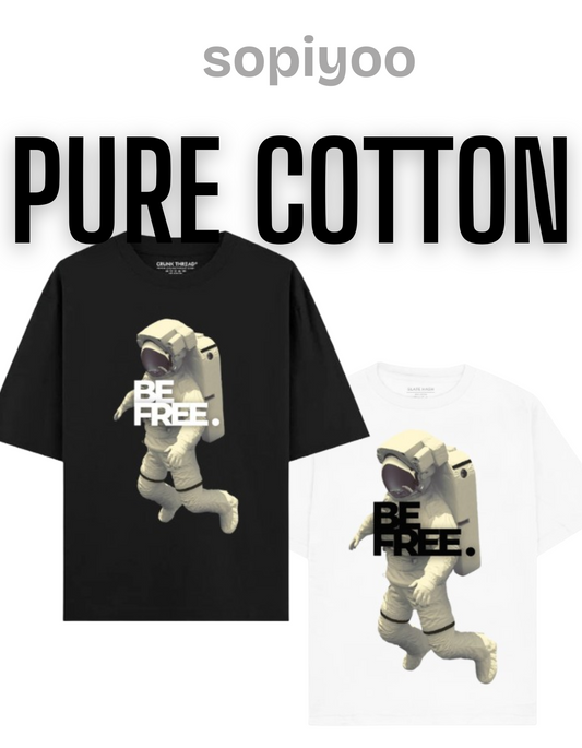 BE FREE Oversized T-Shirt – Cosmic Streetwear by SOPIYOO